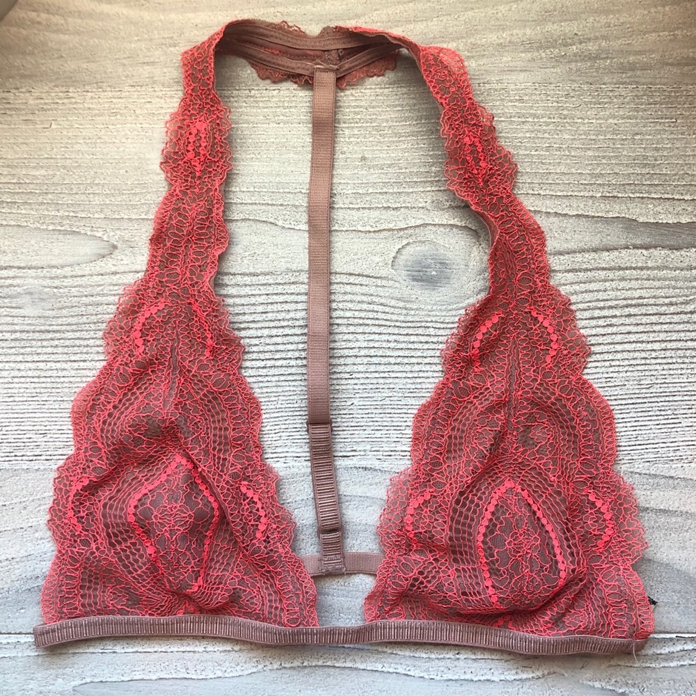 Free People Lace halter bra